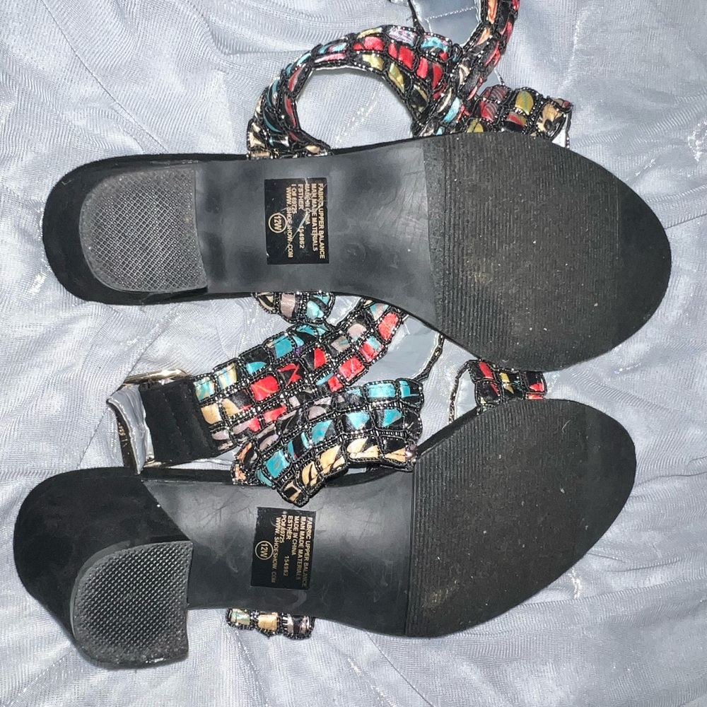 Beaded Multicolor Women's Heels - Picture 7 of 8